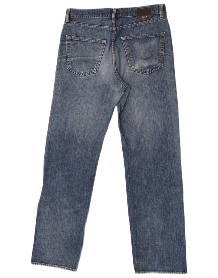 Jeans dritti da uomo Hugo Boss W33 L32 cotone blu