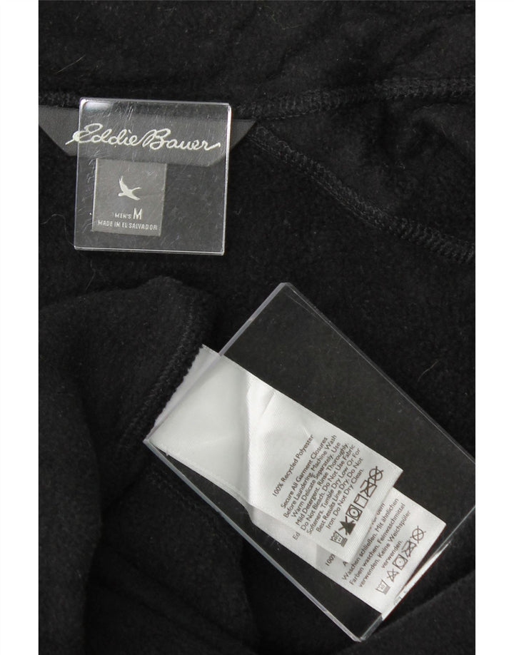 EDDIE BAUER Mens Fleece Jacket Medium Black Polyester Vintage Eddie Bauer and Second-Hand Eddie Bauer from Messina Hembry 