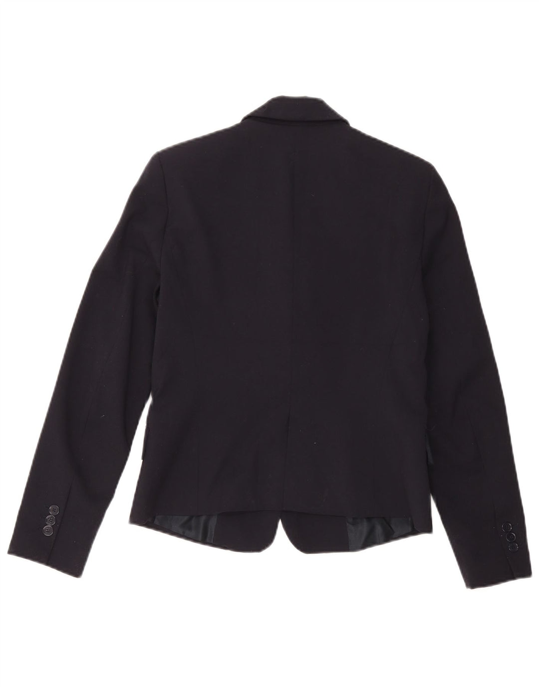 Giacca blazer da donna a 1 bottone Zara UK 12 poliestere blu navy medio
