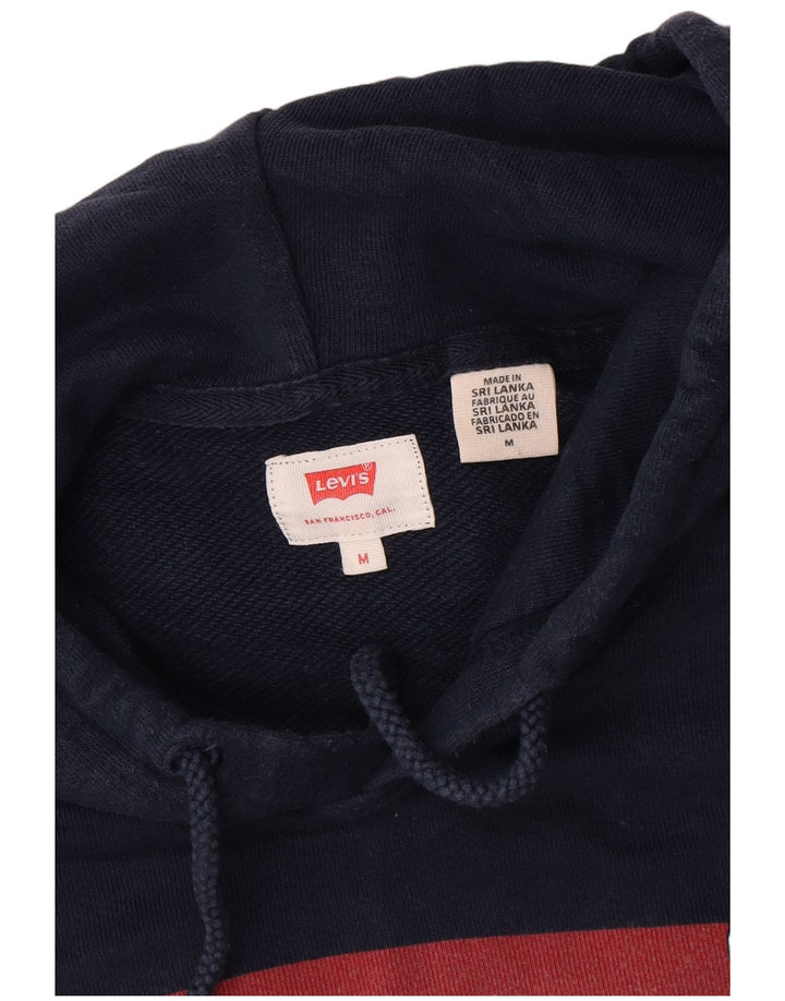 Maglione con cappuccio grafico da uomo Levi's in cotone blu navy medio