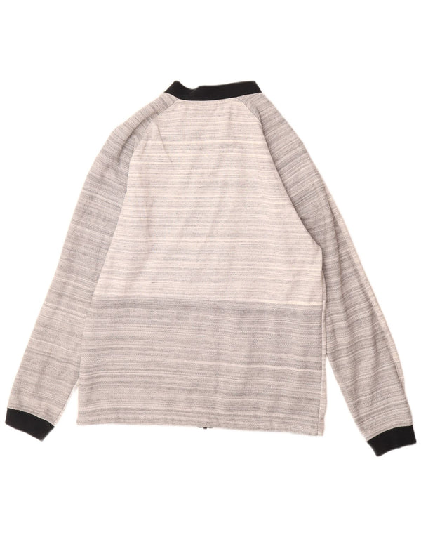 Giacca da tuta da uomo NIKE in cotone a righe grigio medio