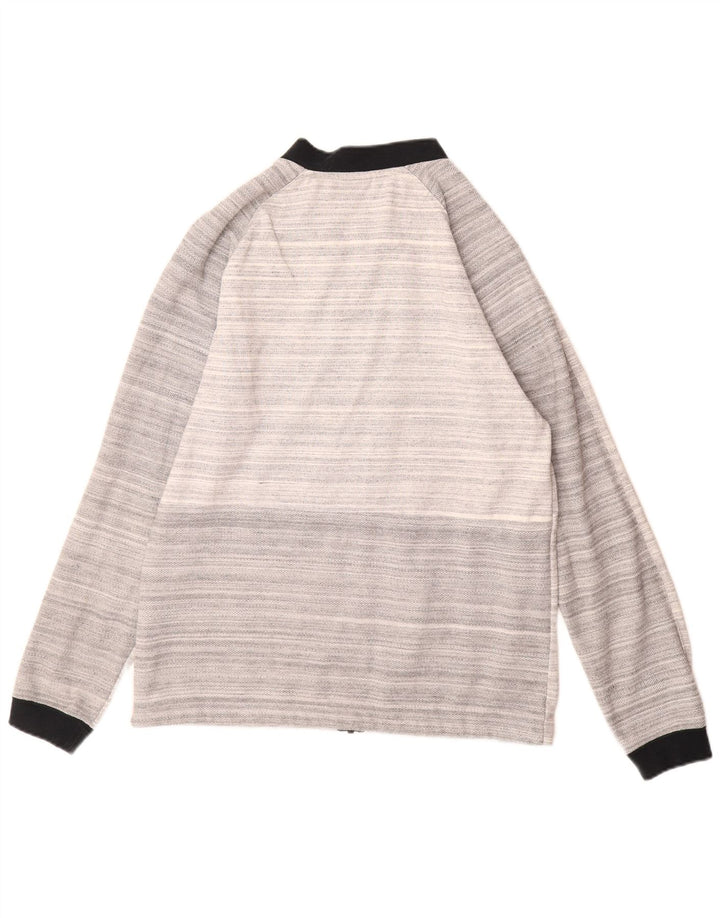 Giacca da tuta da uomo NIKE in cotone a righe grigio medio