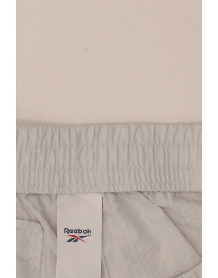 Pantaloncini sportivi cargo da uomo Reebok grandi bianchi in poliestere