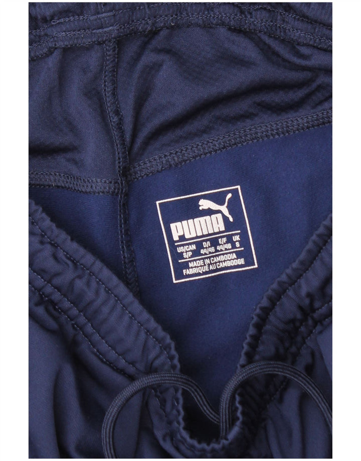 Pantaloni da tuta da uomo Puma Small in poliestere blu navy