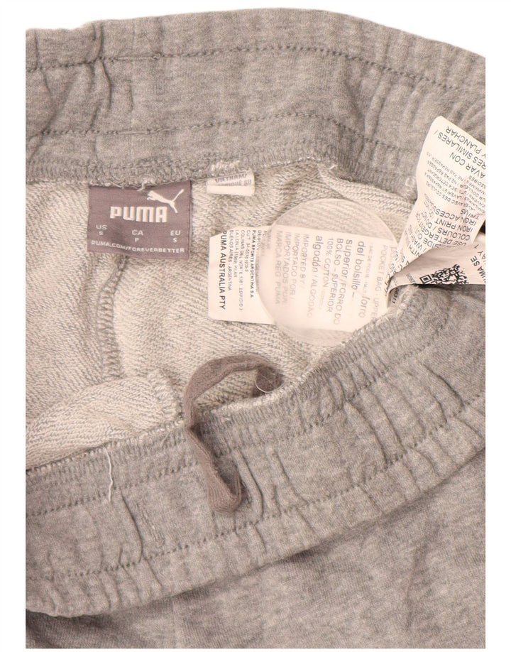 Pantaloncini sportivi con grafica PUMA da uomo piccoli in cotone grigio