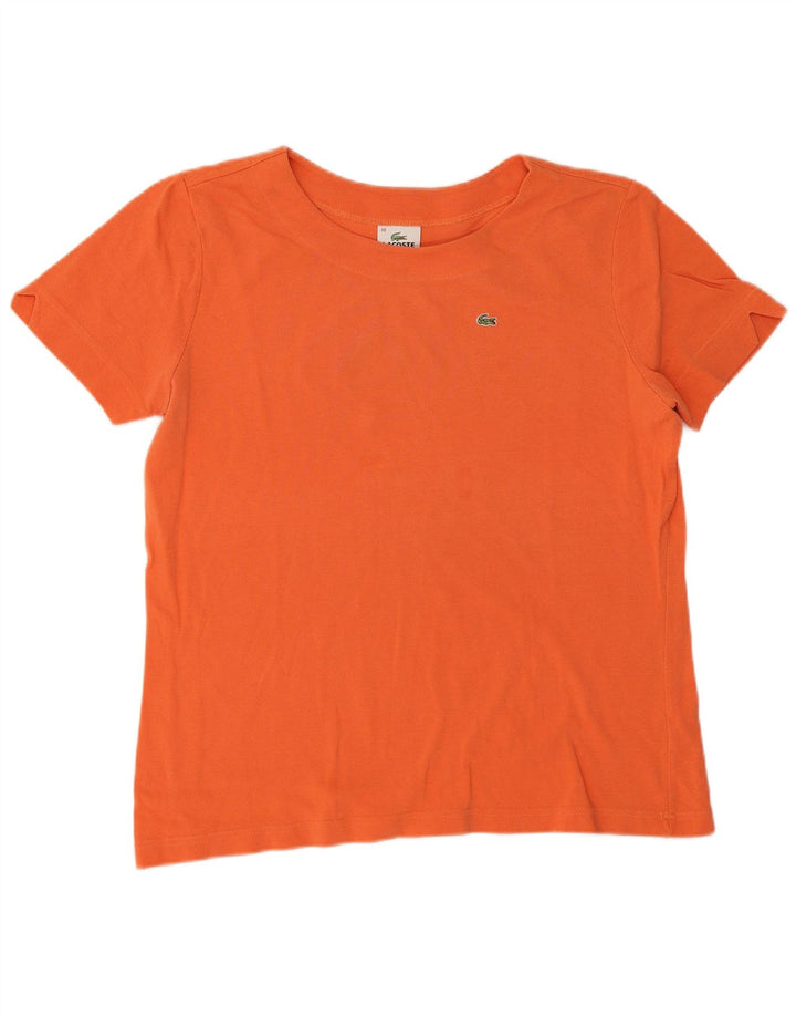 T-shirt da donna Lacoste taglia superiore 48 XL in cotone arancione