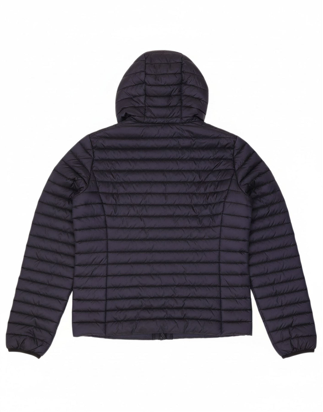 SUPERDRY Womens Hooded Padded Jacket UK 12 Medium Navy Blue Nylon Winter