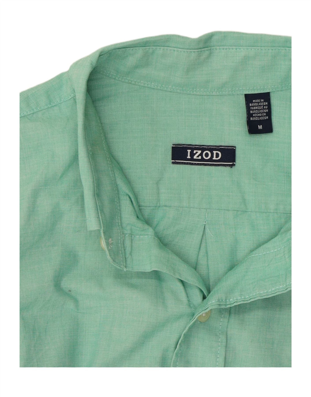 IZOD Mens Shirt Medium Green Cotton Vintage Izod and Second-Hand Izod from Messina Hembry 