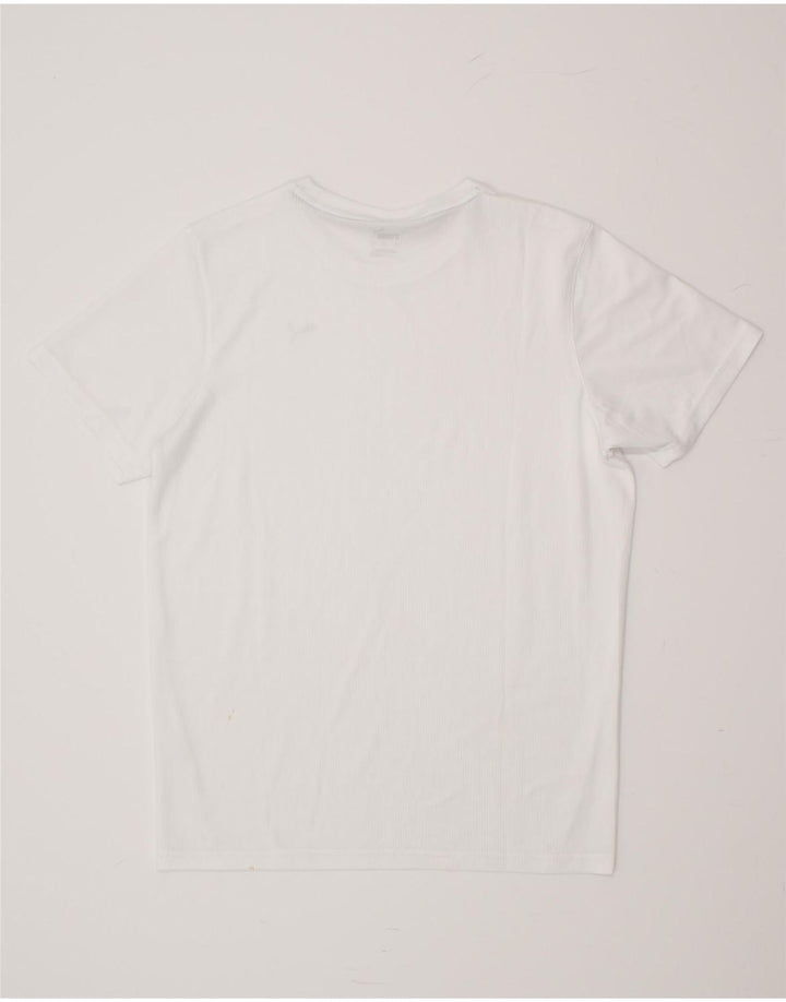 PUMA Mens T-Shirt Top Small White Polyester Vintage Puma and Second-Hand Puma from Messina Hembry 