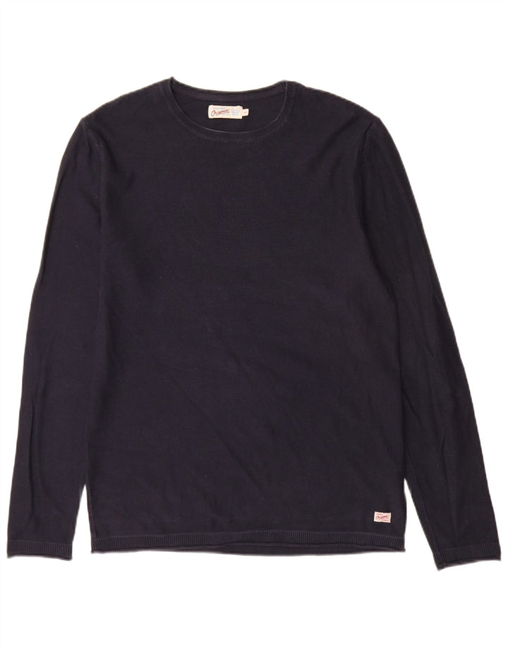 Maglione maglione girocollo da uomo Jack & Jones grande blu navy