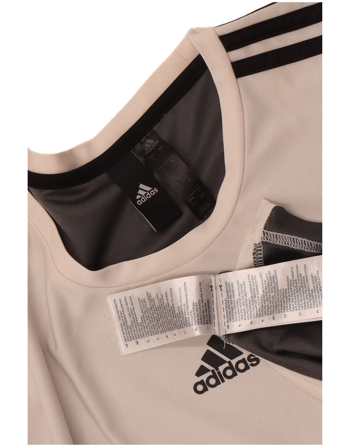 T-shirt Adidas Aeroready da uomo, grande, in poliestere color block bianco