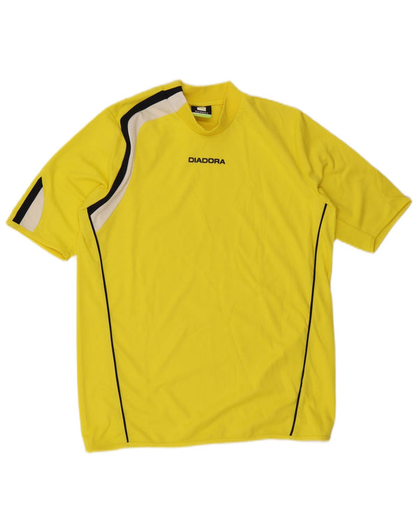 T-shirt da donna Diadora Top UK 16 Large Giallo Colourblock