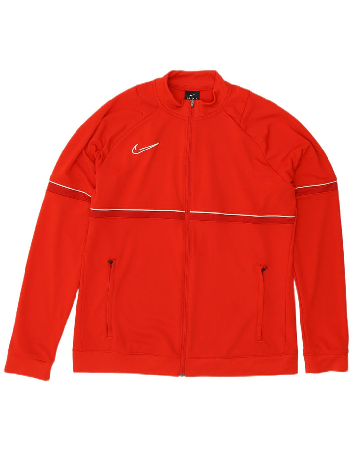 Giacca da tuta Nike Dri Fit da uomo, grande, rossa, in poliestere