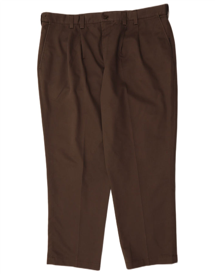 Pantaloni chino da uomo con pegging IZOD W46 L32 in cotone beige