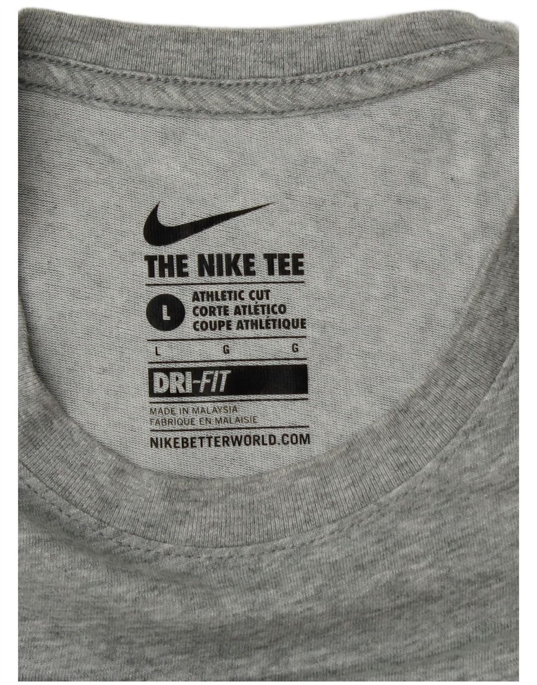 T-shirt grafica Nike da uomo, vestibilità atletica, grande, grigia screziata