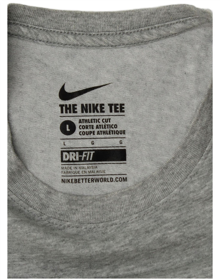 T-shirt grafica Nike da uomo, vestibilità atletica, grande, grigia screziata