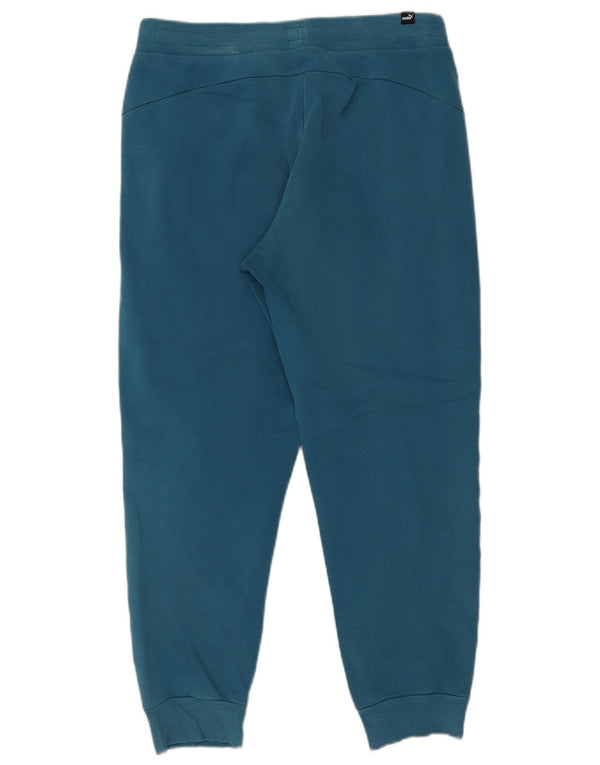 Pantaloni da tuta grafica da uomo Puma Joggers in cotone color block blu medio