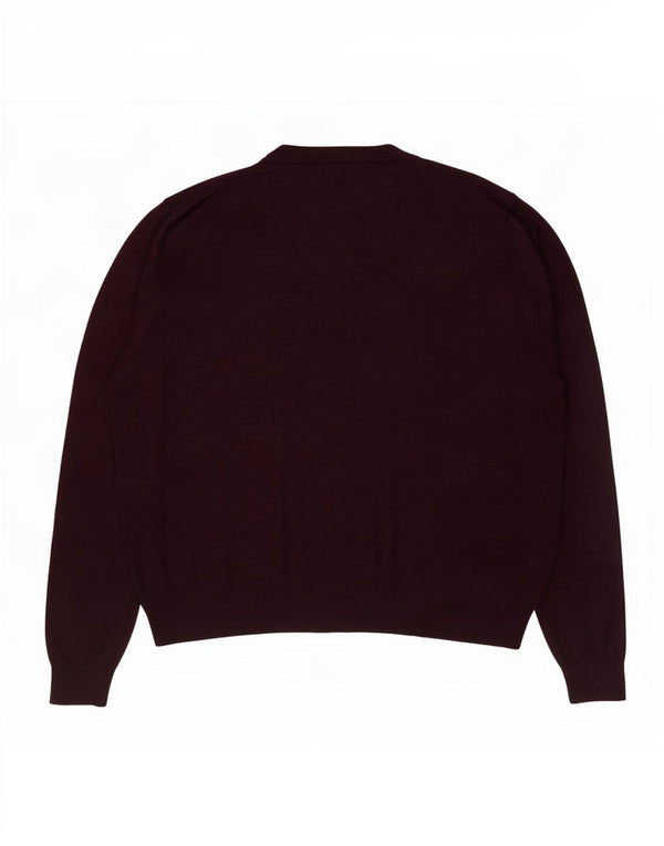 Maglione cardigan da donna Marks & Spencer UK 22 3XL Viscosa bordeaux