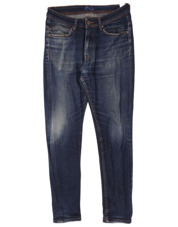 Jeans skinny da uomo Zara EU 42 Large W32 L29 Cotone blu