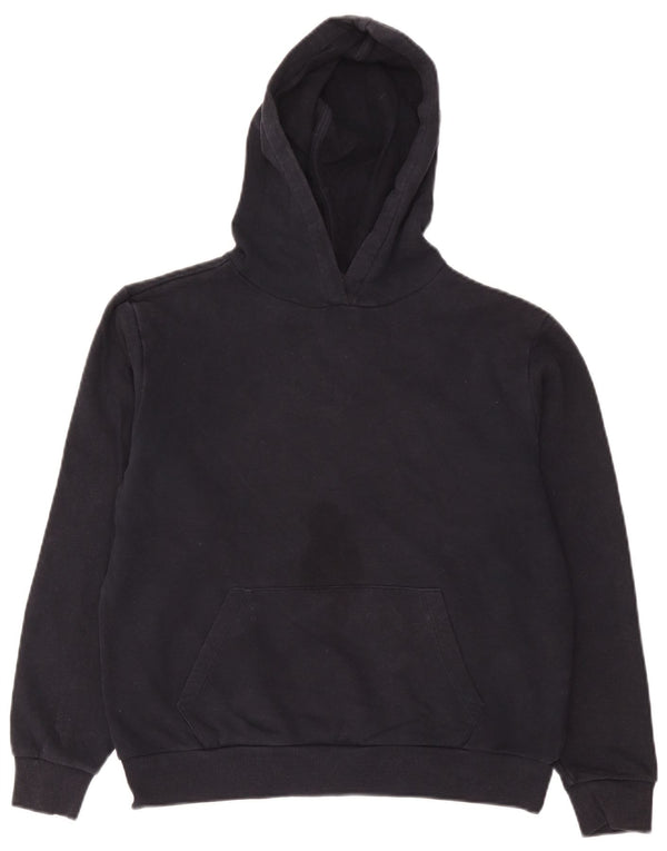Maglione oversize con cappuccio da donna Marks & Spencer UK 10 piccolo cotone blu navy