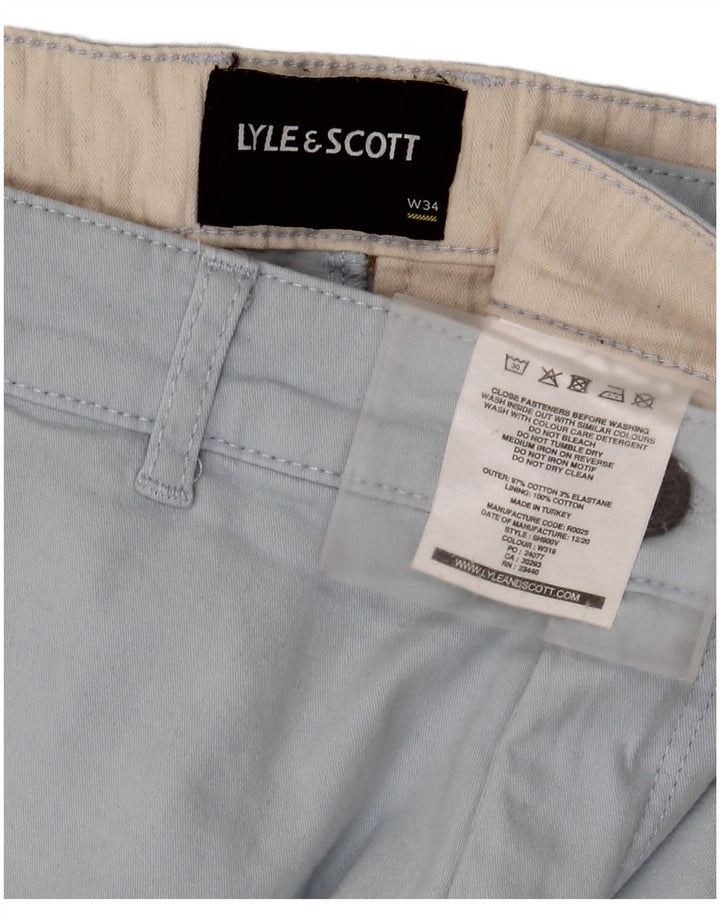 Pantaloncini chino da uomo Lyle & Scott W34 grande cotone blu
