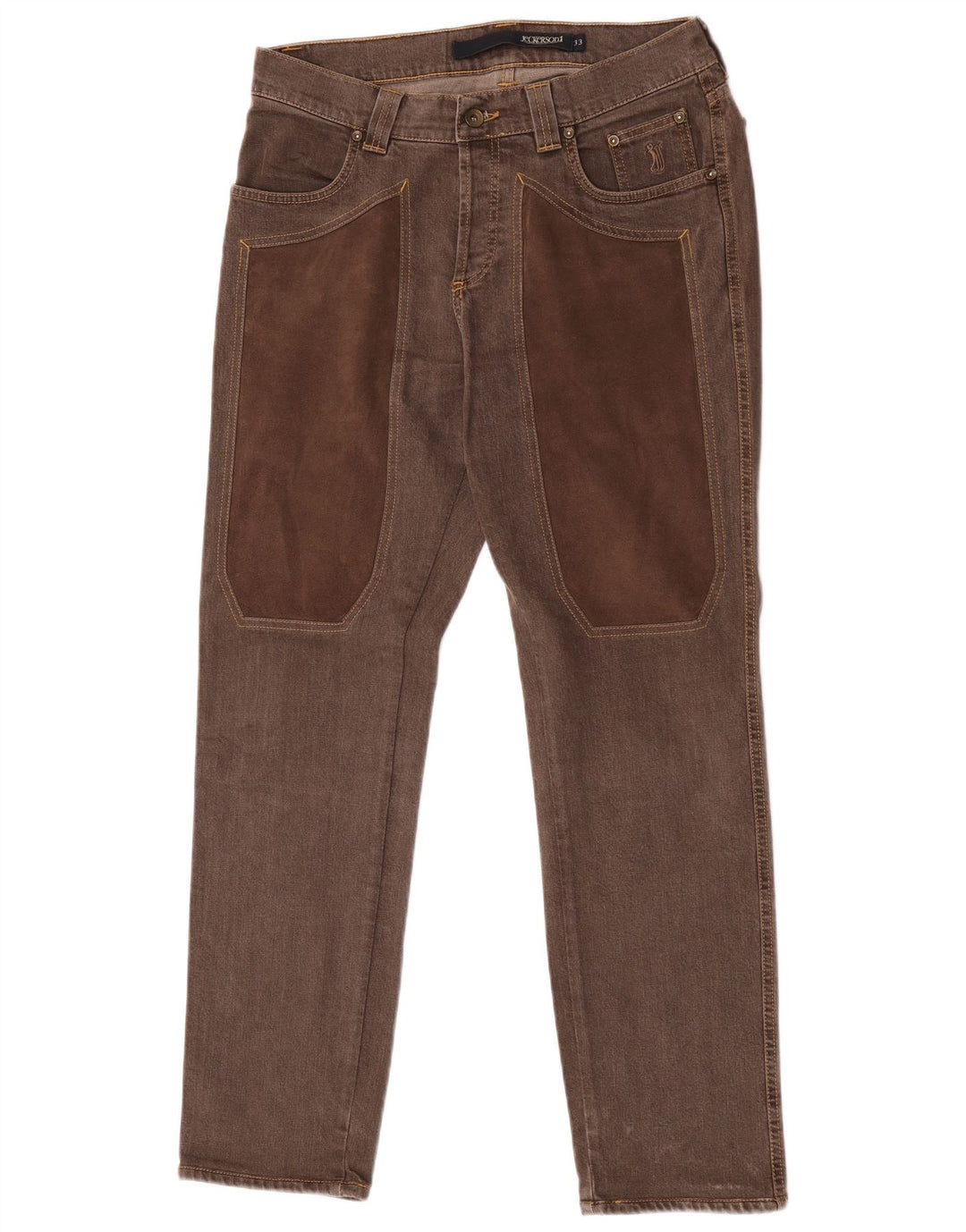 Jeans slim da uomo Jeckerson W33 L31 cotone marrone