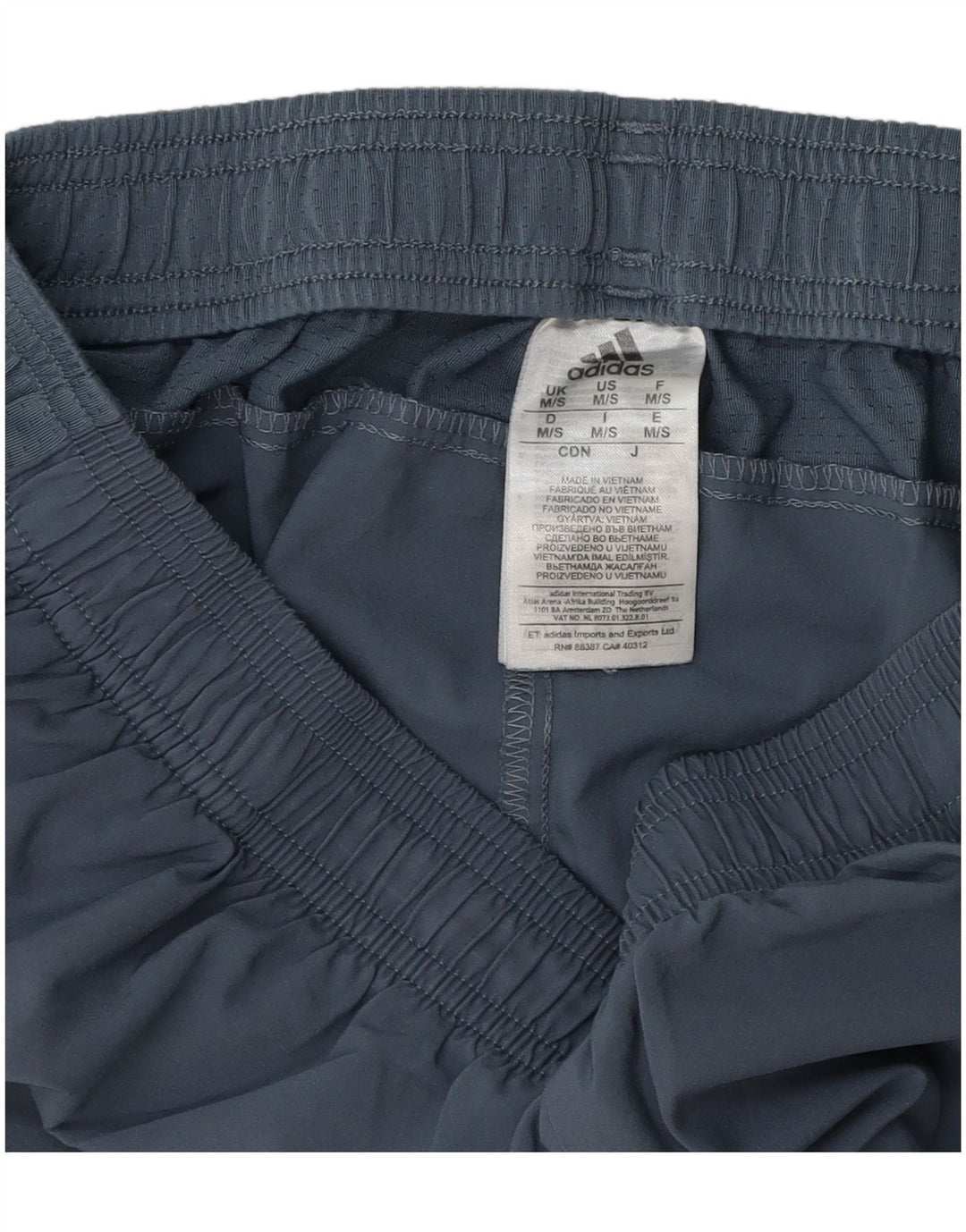 Pantaloncini sportivi Adidas da donna UK 12 poliestere blu medio