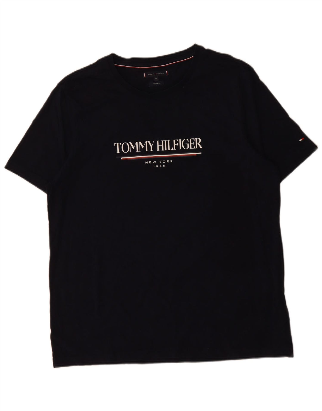 T-shirt grafica da uomo con vestibilità regolare Tommy Hilfiger 2XL cotone nero
