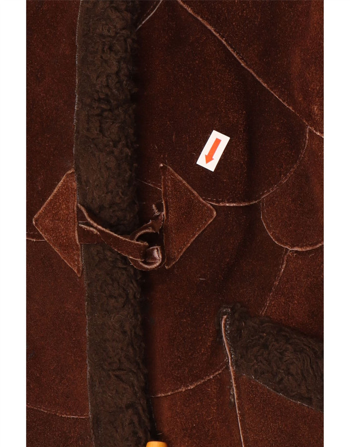 Giacca in shearling da donna VINTAGE UK 14 Marrone medio