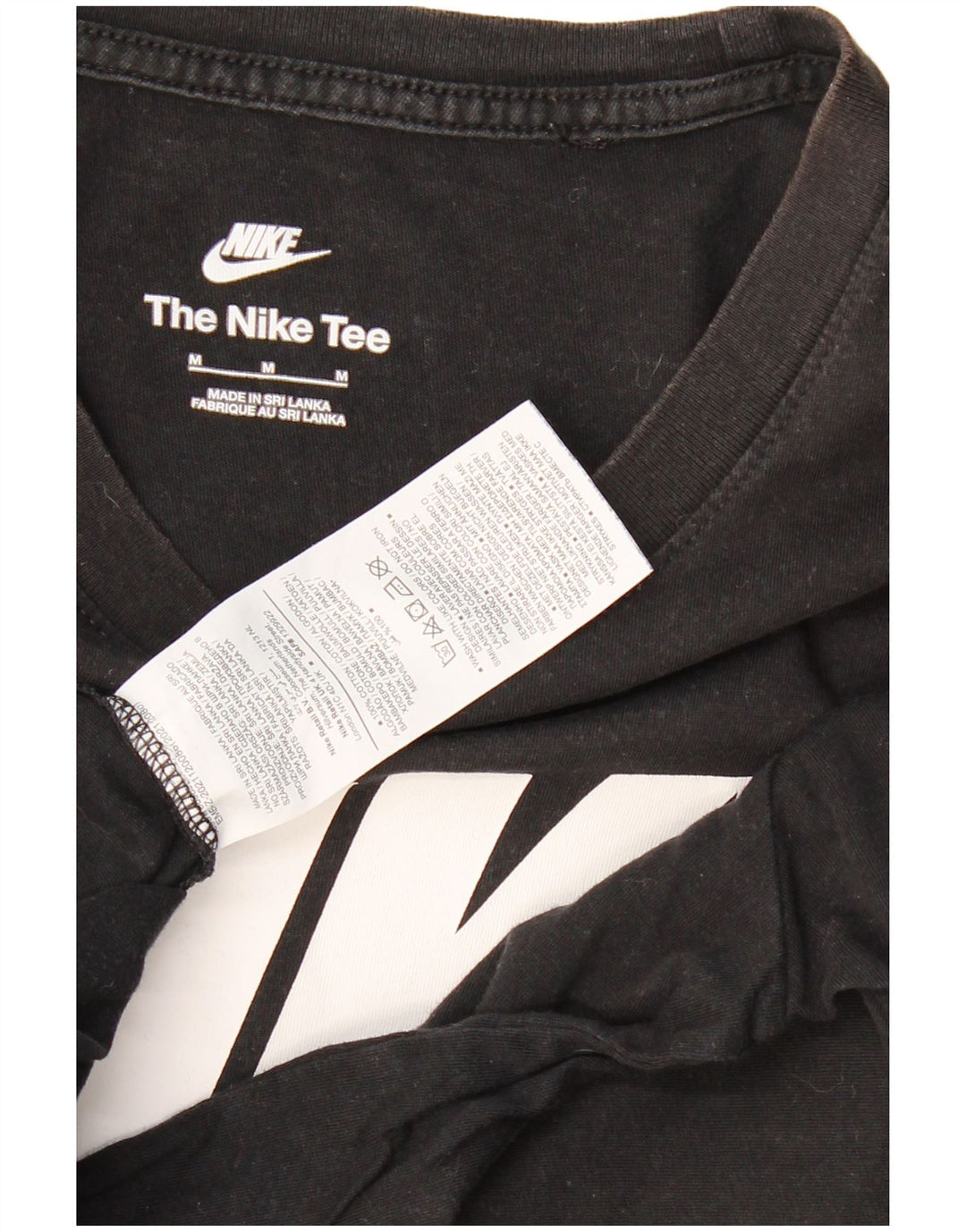 T-shirt grafica da uomo NIKE Top in cotone nero medio
