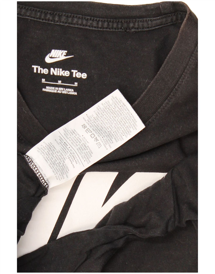 T-shirt grafica da uomo NIKE Top in cotone nero medio