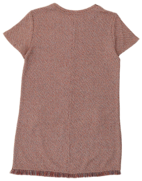 Abito a trapezio Trafaluc da donna Zara UK 14 medio rosso screziato