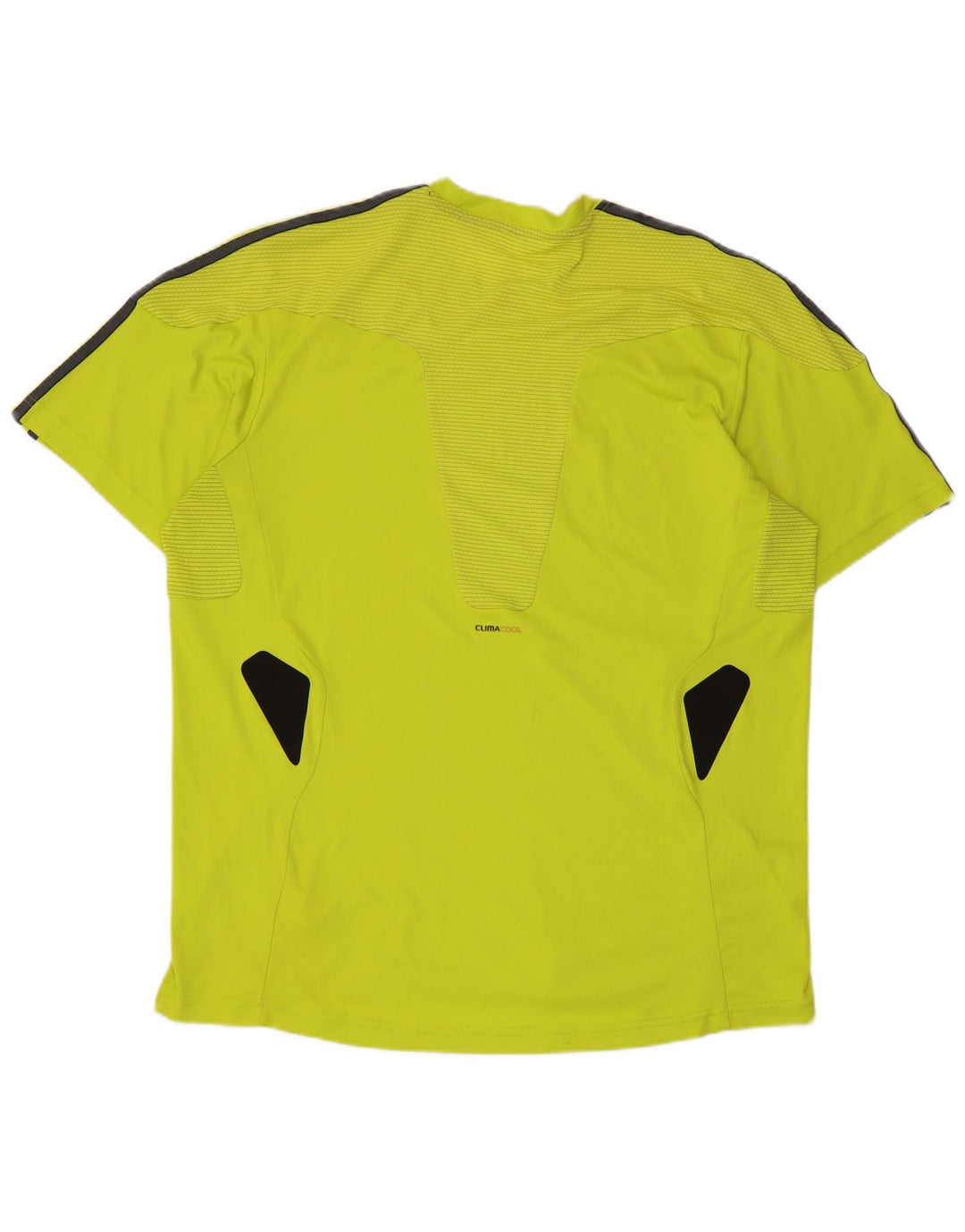 T-shirt Adidas Climacool da uomo, grande, in poliestere color block giallo
