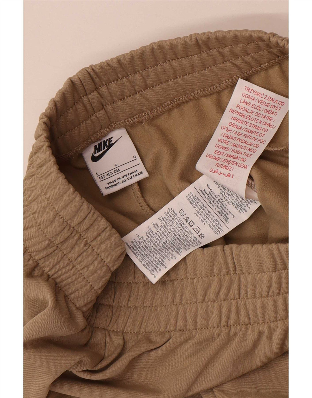 Pantaloni da tuta da ragazzo Nike Joggers 12-13 anni Large Beige Poliestere