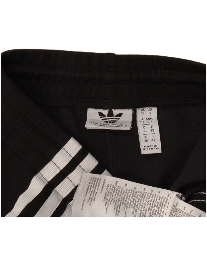 Pantaloni della tuta da donna Adidas UK 10 piccoli poliestere nero