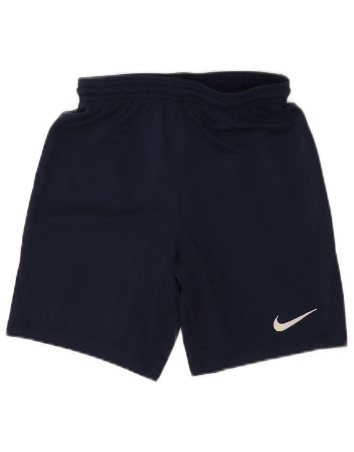 Pantaloncini sportivi Nike da ragazzo Dri Fit 10-11 anni medio blu navy poliestere