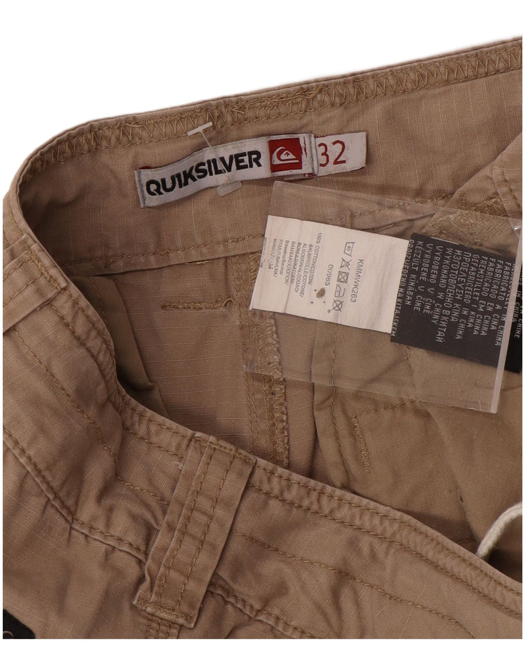QUIKSILVER Mens Chino Shorts W32 Medium  Beige Cotton
