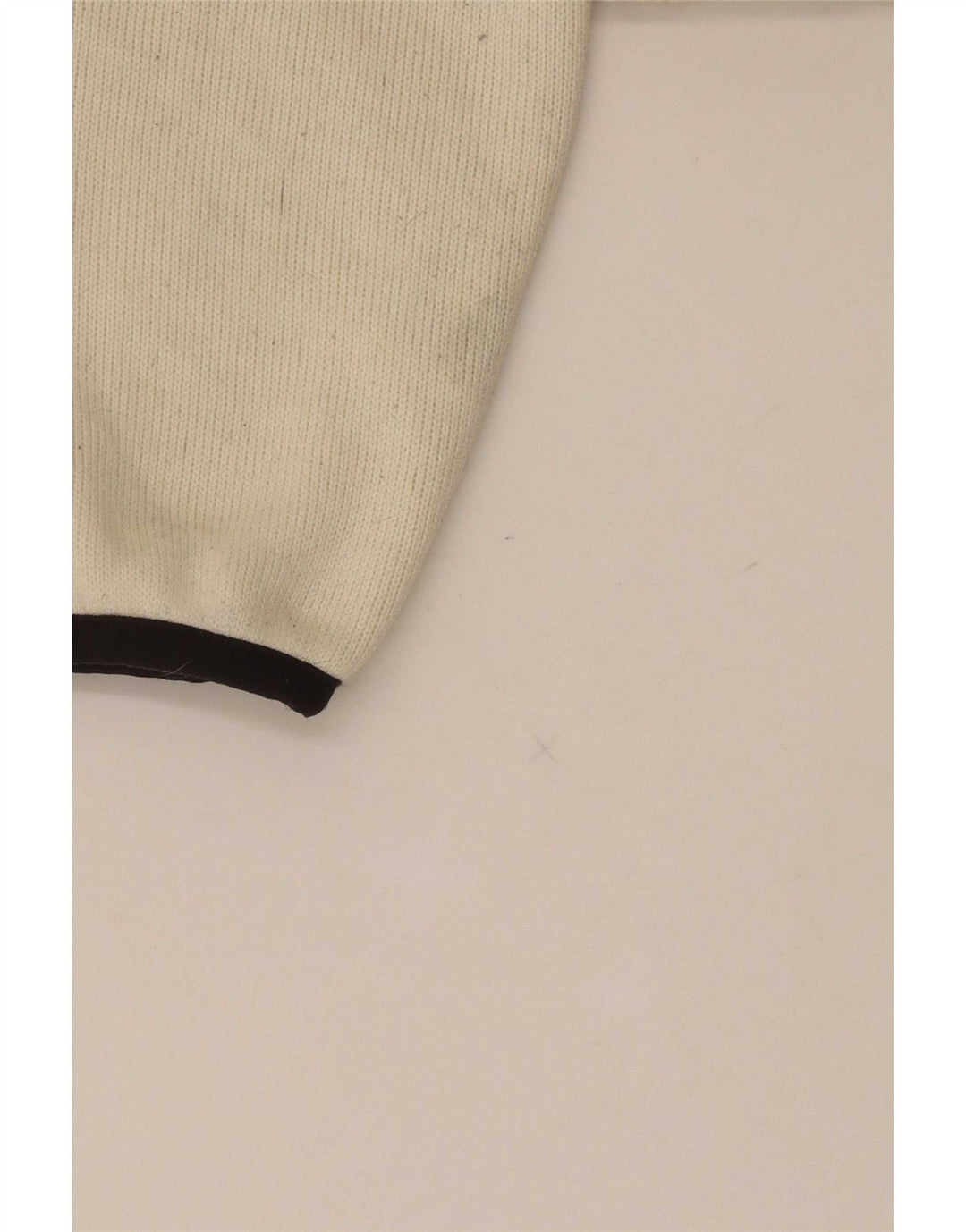 Felpa oversize da donna con zip 1/4 Dkny UK 6 XS poliestere bianco sporco
