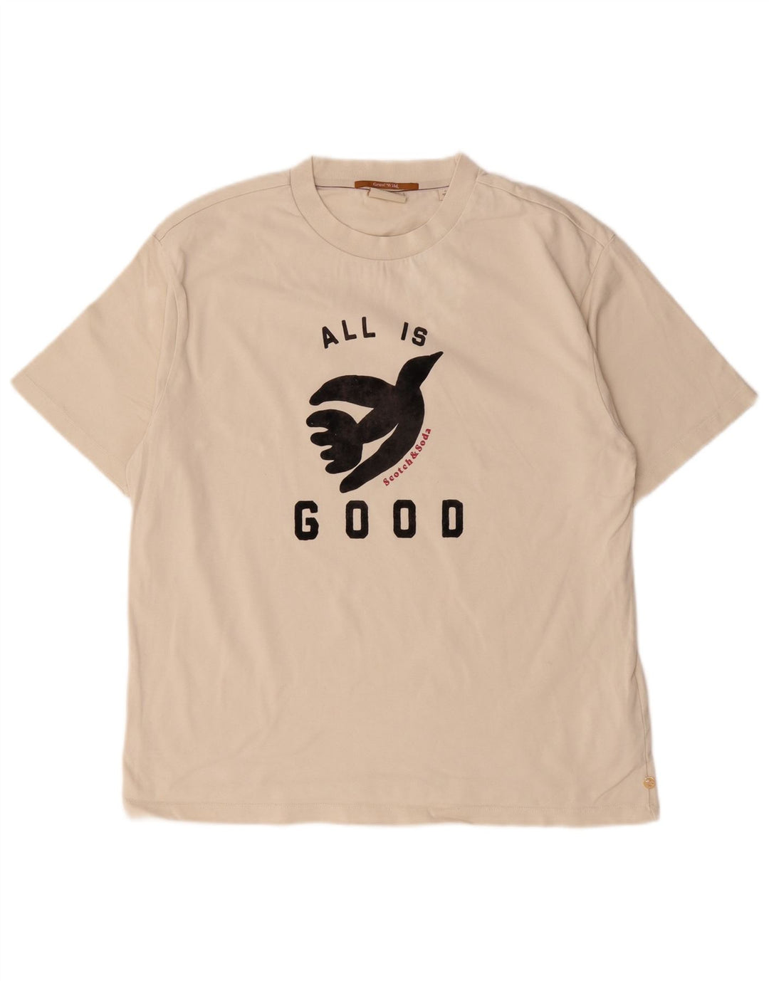 T-shirt grafica da uomo Scotch & Soda Top piccola in cotone bianco