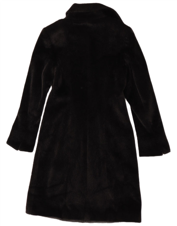 Soprabito vintage da donna in pelliccia sintetica IT 42 poliestere nero medio