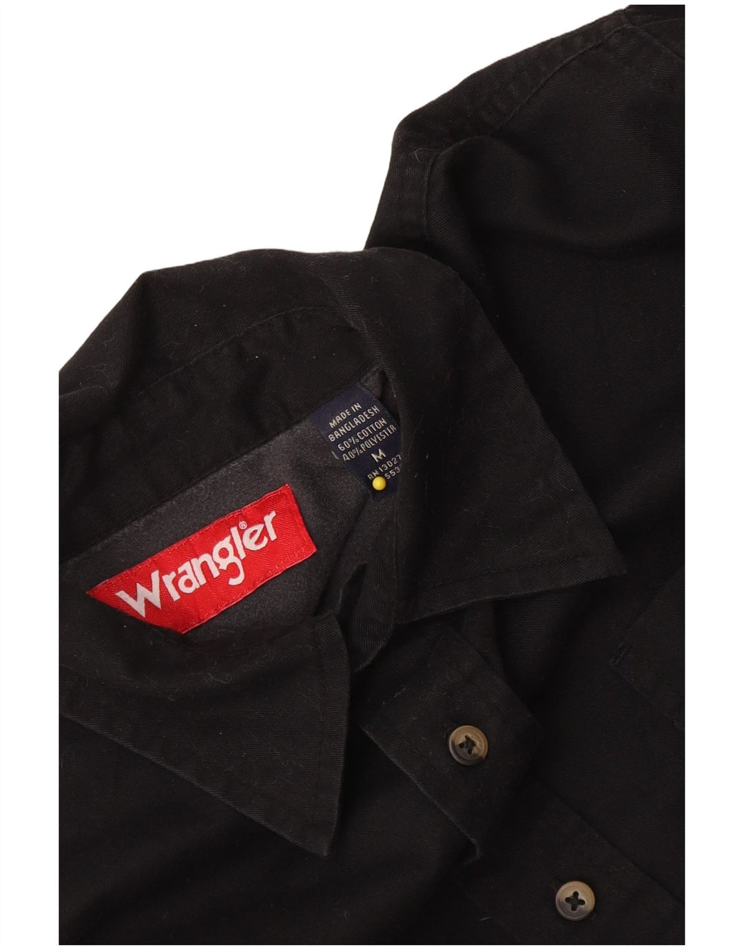 Camicia da uomo Wrangler in cotone nero medio