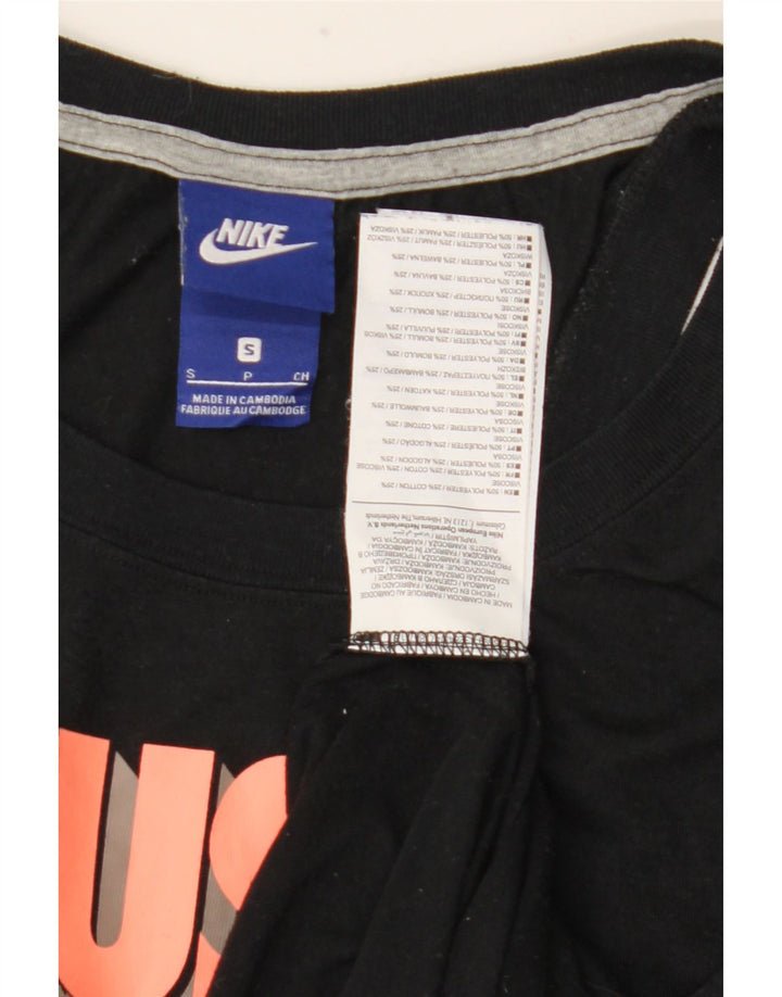 Canotta grafica Nike da donna UK 10 piccola in poliestere nero