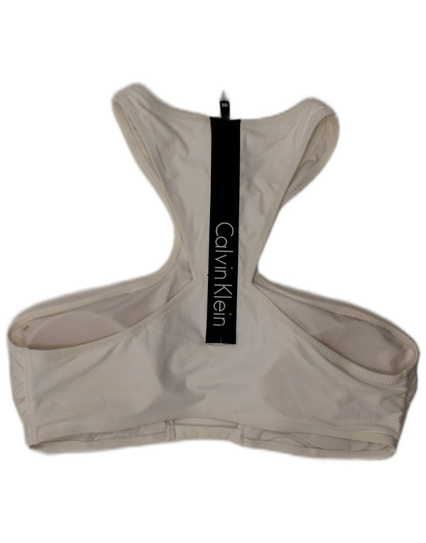 Calvin Klein Costume da bagno grafico da donna grande poliestere bianco