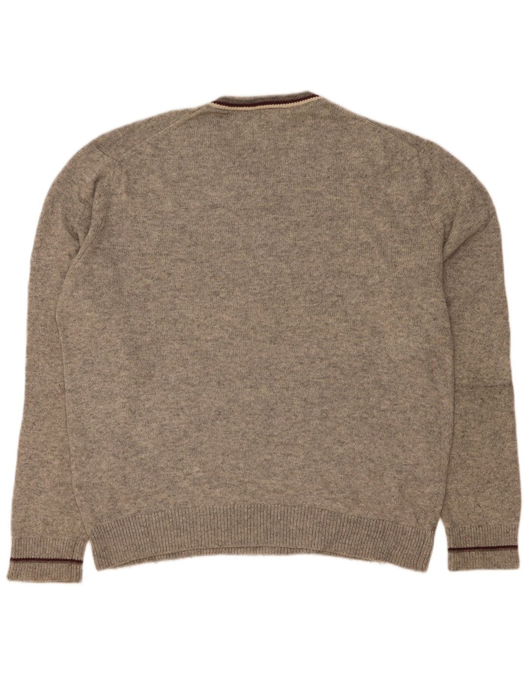 Gap Maglione da uomo con scollo a V, grande cotone chiazzato grigio