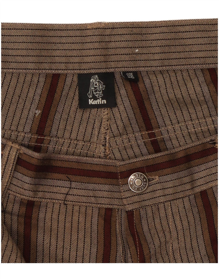 Pantaloncini casual da uomo Katin W36 poliestere a righe grandi marroni