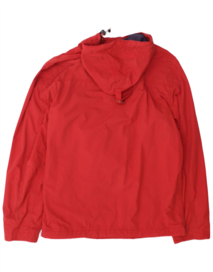 Giacca anorak grafica da uomo con cappuccio Napapijri UK 38 rosso medio in poliammide