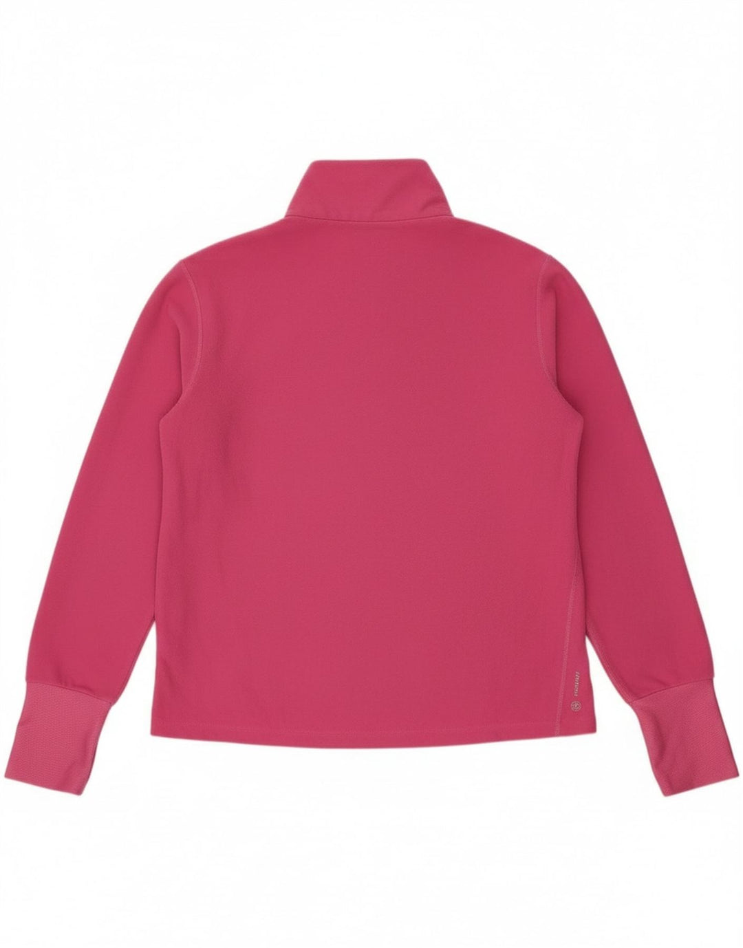 Top della tuta da ginnastica Adidas da donna con collo e zip UK 12/14 Rosa medio