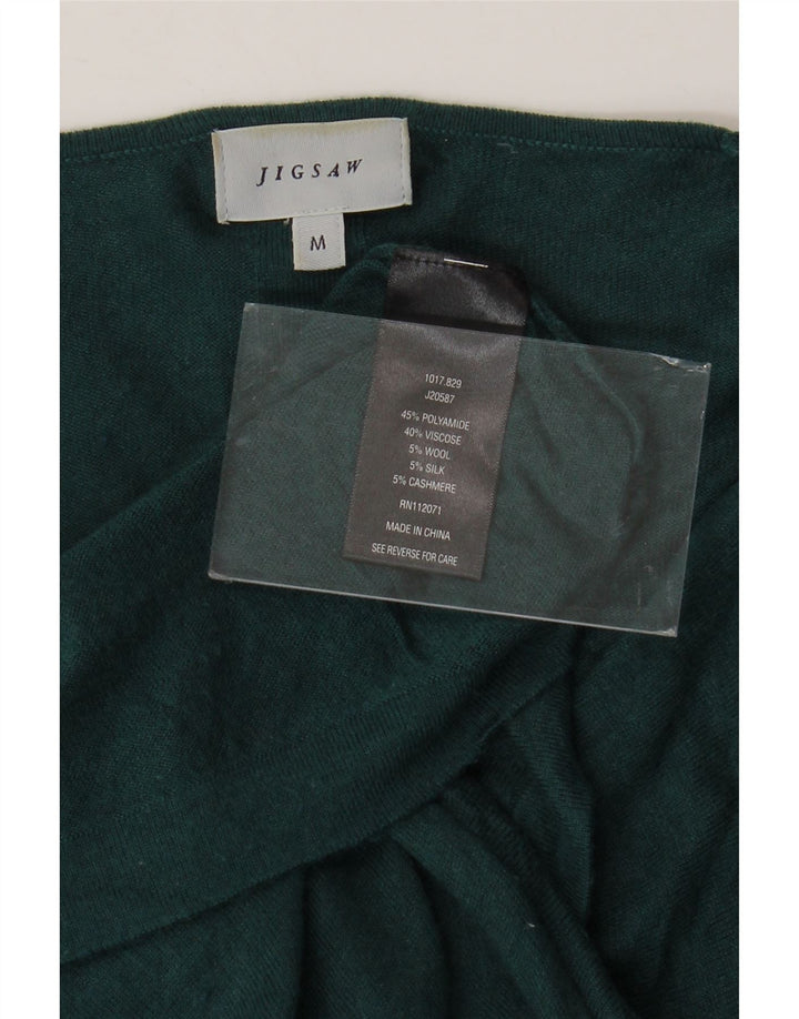 JIGSAW Maglione da donna con scollo a barca UK 12 Poliammide verde medio