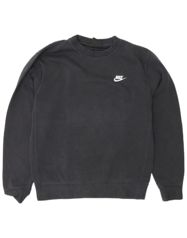 Felpa Nike Uomo Maglione Piccolo Cotone Nero