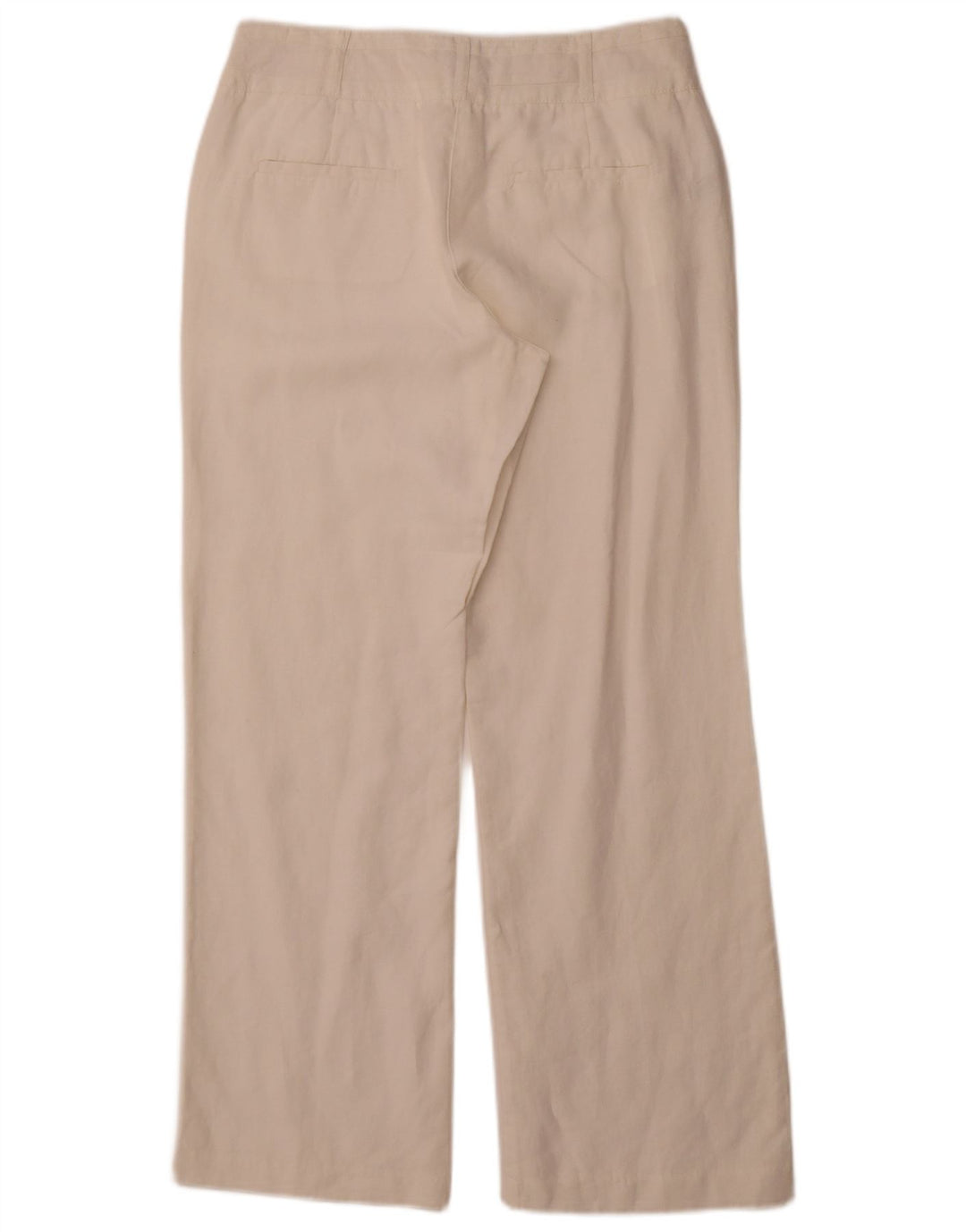 MONSOON Pantaloni casual dritti da uomo UK 10 Small W30 L29 Lino bianco
